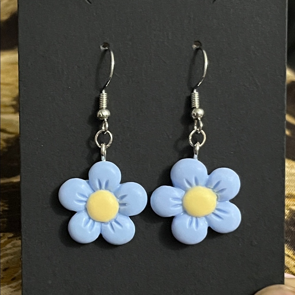 Blue Flower Earrings